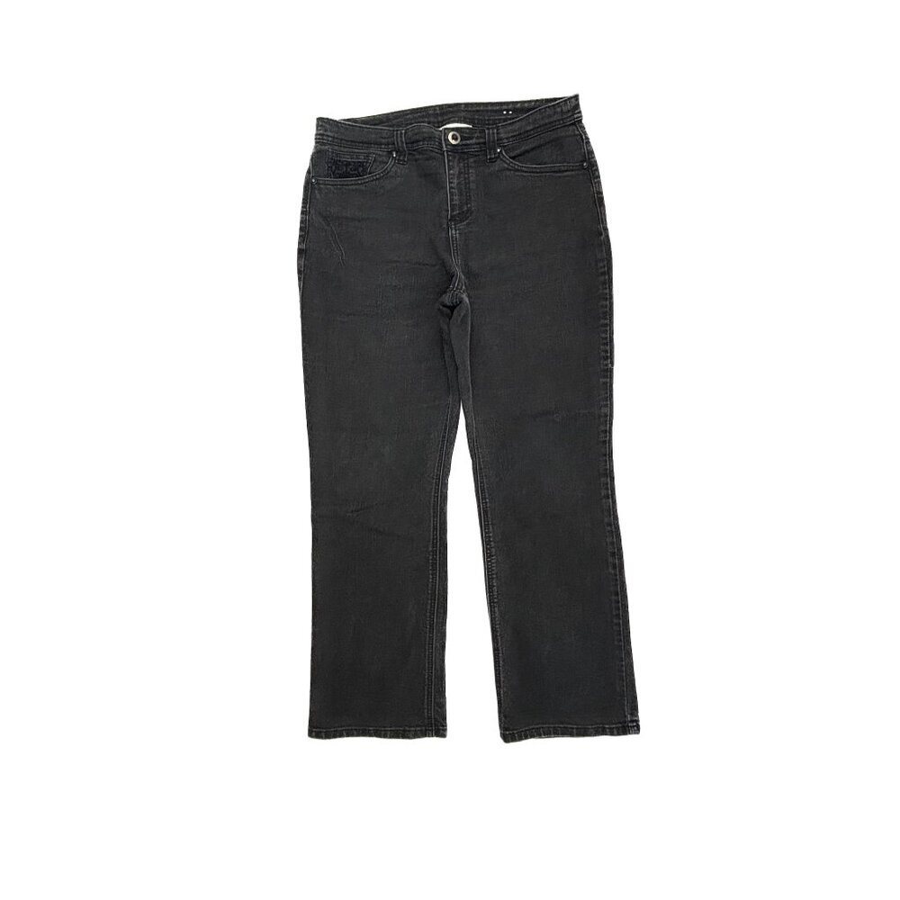 Christopher & Banks Bootcut Women's size 8P Black Denim Jeans